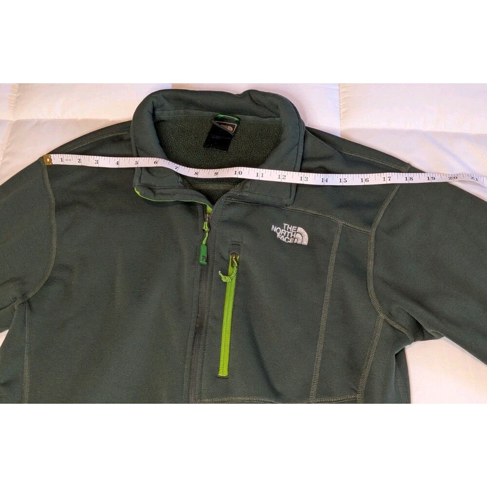 The North Face Summit Series 1/4 Zip Fleece Pullover Green Men's Medium Pocket - Picture 9 of 10